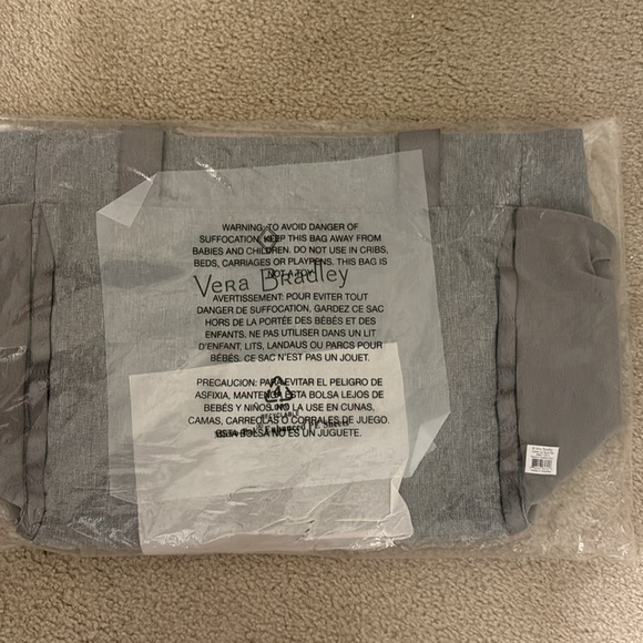 NWT Vera Bradley Sport Tote Heather Grey - Picture 3 of 5